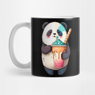 Kawaii Panda Drinking Boba Tea Anime Cute Animals Drinking Boba Mug